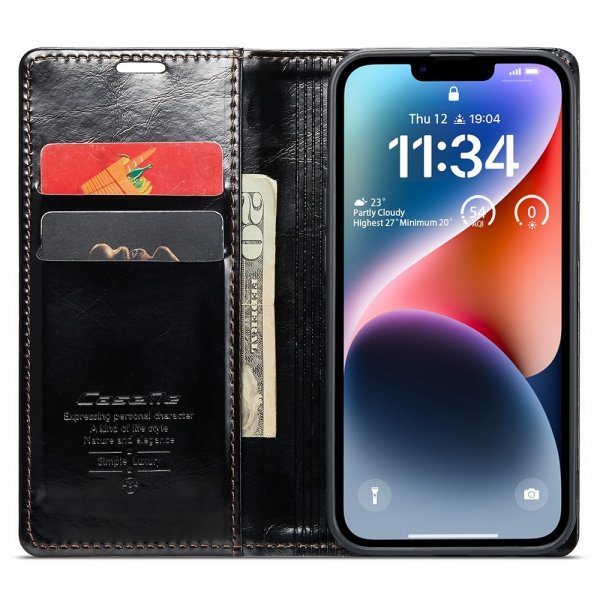 CaseMe iPhone 15 Plus Etui 003 Series Svart
