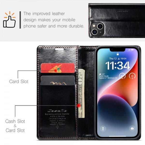 CaseMe iPhone 15 Plus Etui 003 Series Svart