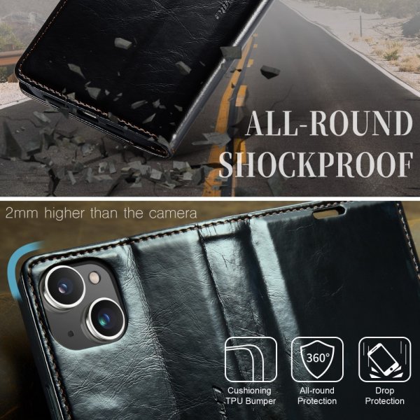 CaseMe iPhone 15 Plus Etui 003 Series Svart