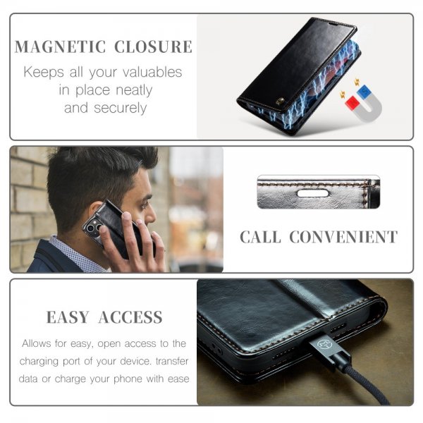 CaseMe iPhone 15 Plus Etui 003 Series Svart