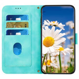 iPhone 15 Plus Etui Blomstermønster Grønn