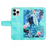 iPhone 15 Plus Etui Blomstermønster Grønn