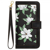 iPhone 15 Plus Etui Blomstermønster Svart