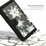 iPhone 15 Plus Etui Blomstermønster Svart