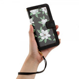 iPhone 15 Plus Etui Blomstermønster Svart