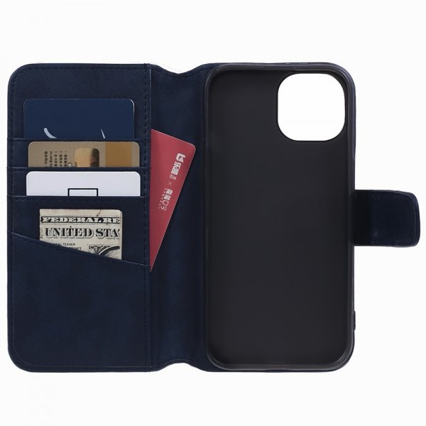 Nordic Covers iPhone 15 Plus Etui Essential Leather Heron Blue