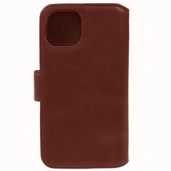 Nordic Covers iPhone 15 Plus Etui Essential Leather Maple Brown