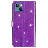 iPhone 15 Plus Etui Glitter Lilla