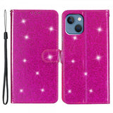 iPhone 15 Plus Etui Glitter Magenta