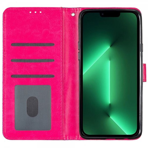 iPhone 15 Plus Etui Glitter Magenta