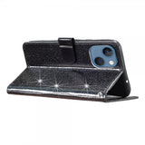 iPhone 15 Plus Etui Glitter Svart