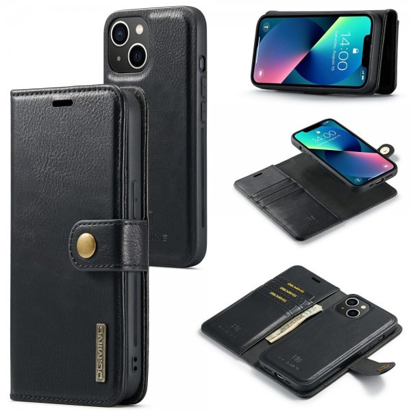 Dg.Ming iPhone 15 Plus Etui Avtagbart Deksel Svart