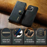 Dg.Ming iPhone 15 Plus Etui Avtagbart Deksel Svart