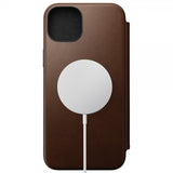 Nomad iPhone 15 Plus Etui Modern Leather Folio Brun