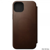 Nomad iPhone 15 Plus Etui Modern Leather Folio Brun
