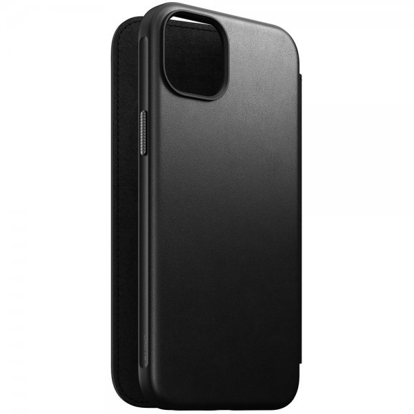 Nomad iPhone 15 Plus Etui Modern Leather Folio Svart