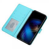 iPhone 15 Plus Etui Motiv Blått Gull Sommerfugler