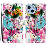 iPhone 15 Plus Etui Motiv Elefantmønster