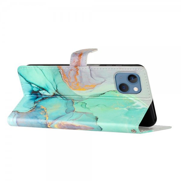 iPhone 15 Plus Etui Motiv Grønn Marmor