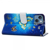 iPhone 15 Plus Etui Motiv Gylden Sommerfugl