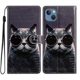 iPhone 15 Plus Etui Motiv Katt med Solbriller