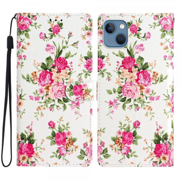 iPhone 15 Plus Etui Motiv Rosa Marmor