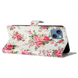 iPhone 15 Plus Etui Motiv Rosa Marmor