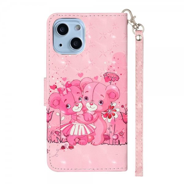 iPhone 15 Plus Etui Motiv Rosa Teddybjørn