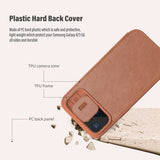 Nillkin iPhone 15 Plus Etui Qin Pro Series Brun