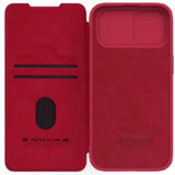 Nillkin iPhone 15 Plus Etui Qin Pro Series Rød