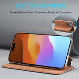 Lc.Imeeke iPhone 15 Plus Etui Retro Brun