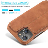 Lc.Imeeke iPhone 15 Plus Etui Retro Brun