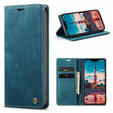 CaseMe iPhone 15 Plus Etui Retro Flip Petrol