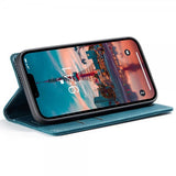 CaseMe iPhone 15 Plus Etui Retro Flip Petrol