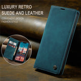 CaseMe iPhone 15 Plus Etui Retro Flip Petrol