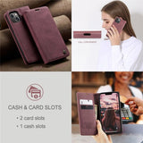 CaseMe iPhone 15 Plus Etui Retro Flip Rød
