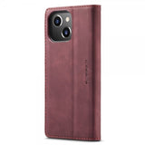 CaseMe iPhone 15 Plus Etui Retro Flip Rød
