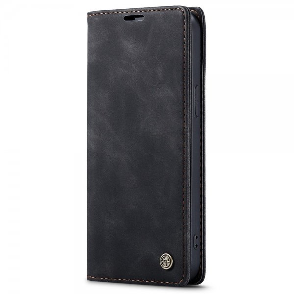 CaseMe iPhone 15 Plus Etui Retro Flip Svart
