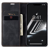 CaseMe iPhone 15 Plus Etui Retro Flip Svart