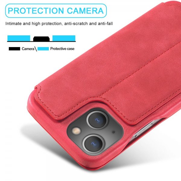 Lc.Imeeke iPhone 15 Plus Etui Retro Rød