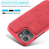 Lc.Imeeke iPhone 15 Plus Etui Retro Rød