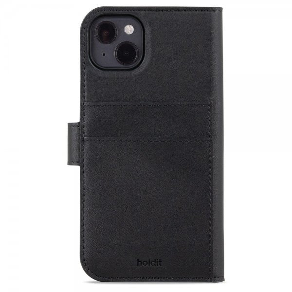 holdit iPhone 15 Plus Etui Wallet Case Magnet Plus Svart