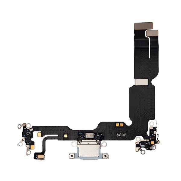 iPhone 15 Plus ladekontakt med flexkabel - blå