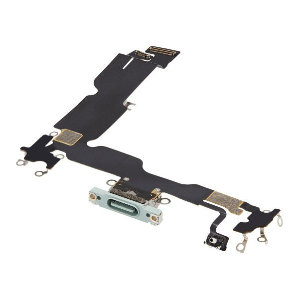 iPhone 15 Plus Ladekontakt med Flexkabel - Grønn