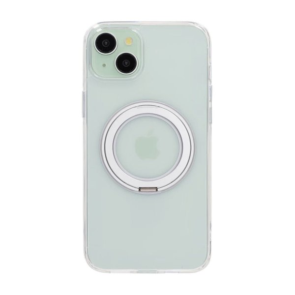 iPhone 15 Plus Deksel Roterbart Stativ Transparent