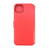 Rvelon iPhone 15 Plus Etui Ekte Skinn Rød