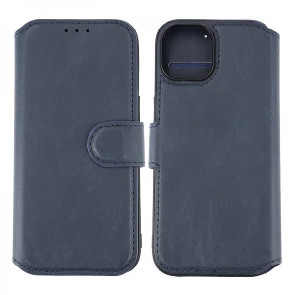 Rvelon iPhone 15 Plus Etui Detachable Wallet Case Blå