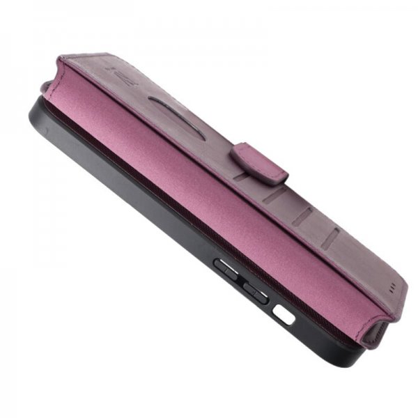 Rvelon iPhone 15 Plus Etui Detachable Wallet Case Lilla
