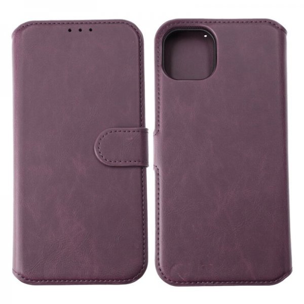 Rvelon iPhone 15 Plus Etui Detachable Wallet Case Lilla
