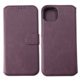Rvelon iPhone 15 Plus Etui Detachable Wallet Case Lilla